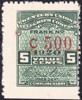 Western Union 1920 5c