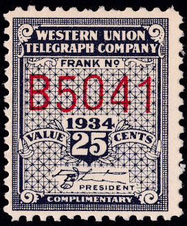 Western Union 1934 - B