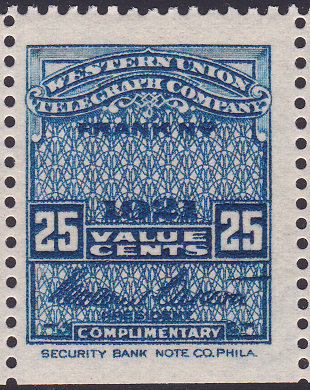 Western Union. 1921 25c