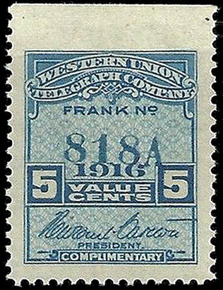Western Union 1916 5c
