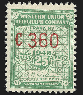 Western Union 1945 25c