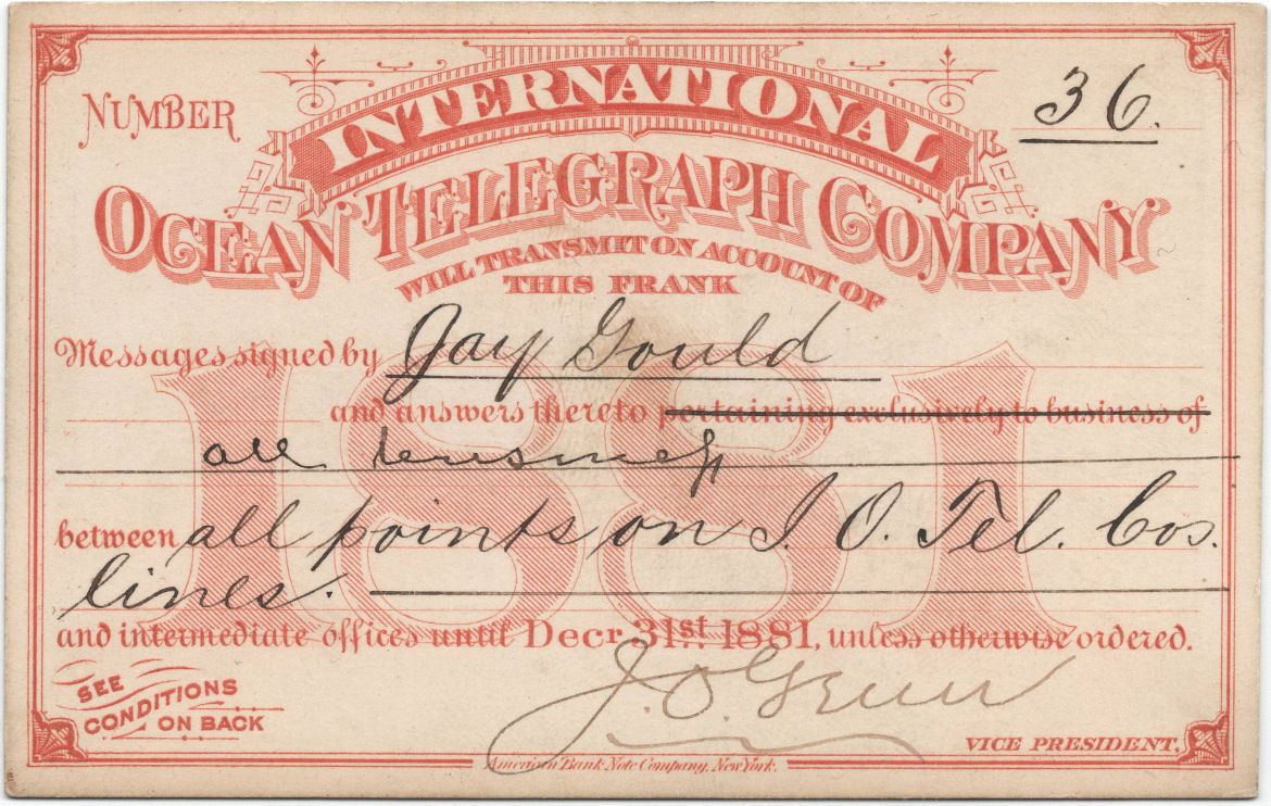 IOTC 1881 card - front