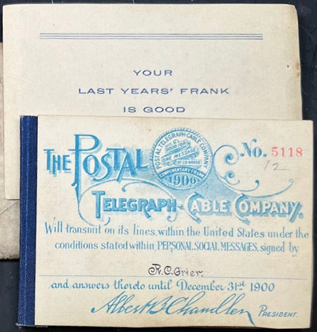 USA Postal Tel-Cable 1900 booklet front