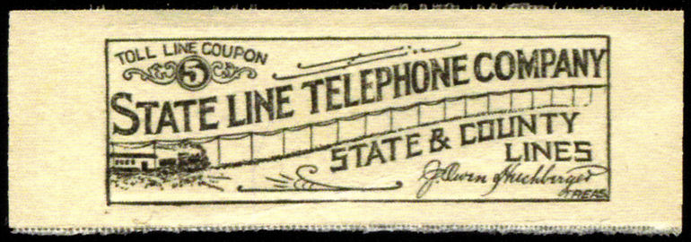 State Line Telephone Co - 5c back