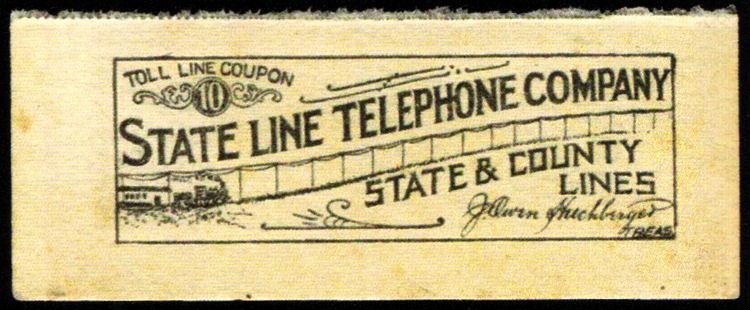 State Line Telephone Co - 10c back