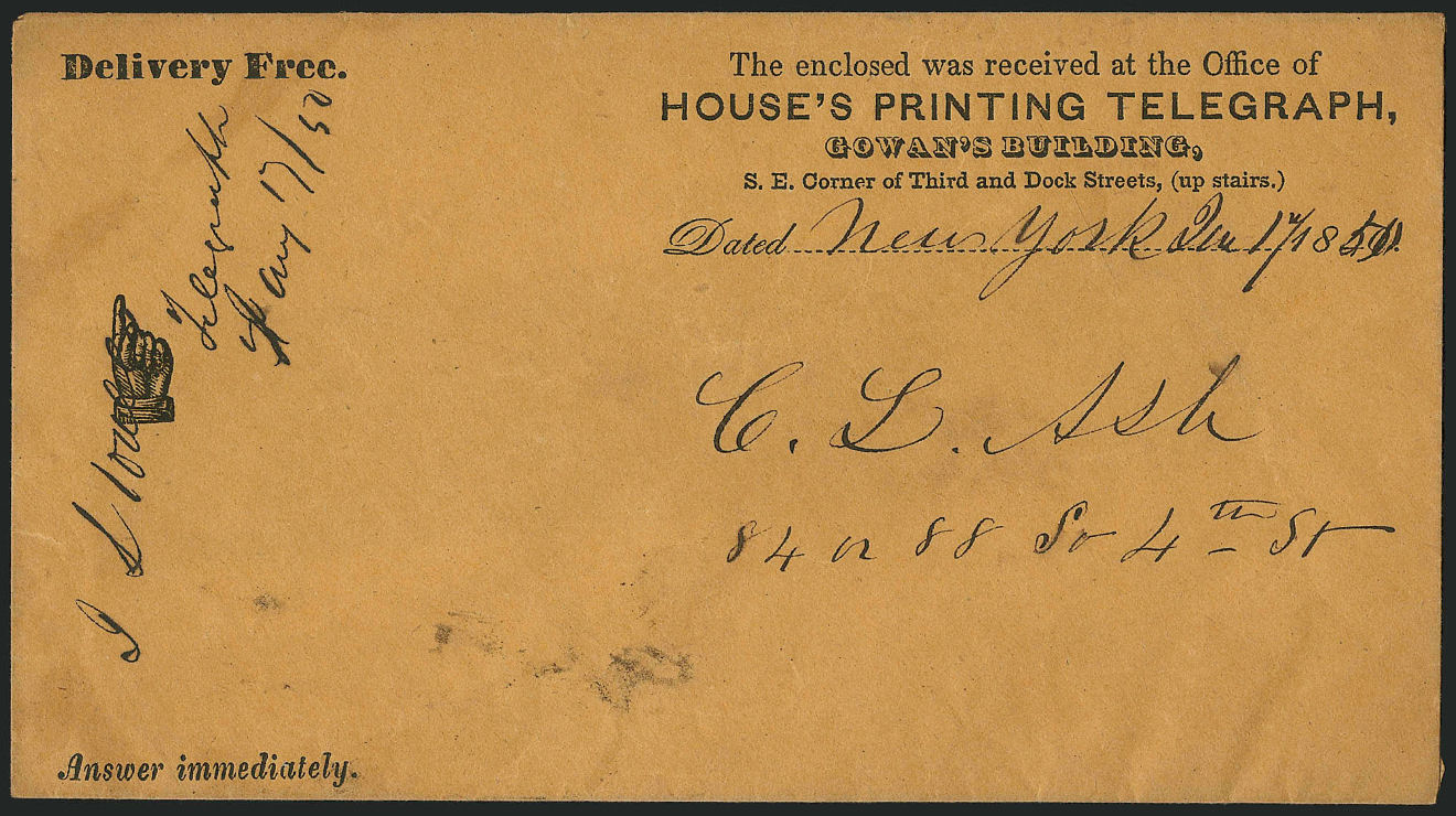 House's Printing Tel. envelope 