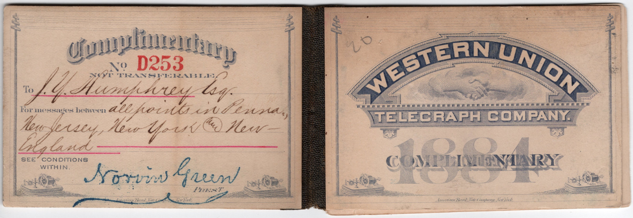 WU booklet 1884 - D253- outside