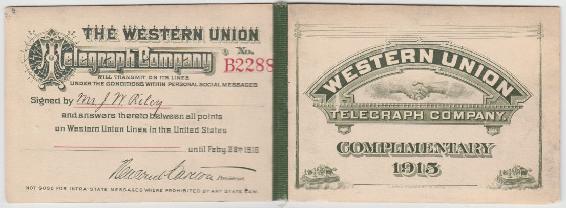 WU 1915 booklet cover - outside
