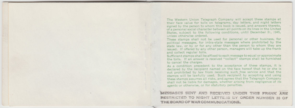 WU 1945 booklet cover - inside
