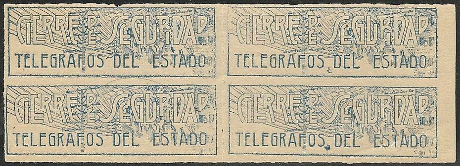 Block of 4 x Uruguay seals