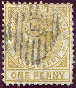 1d stamp postally used in Fremantle.