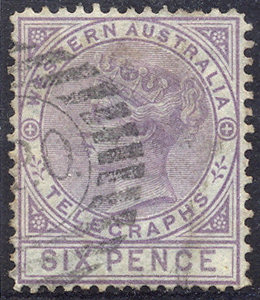 6d stamp postally used.