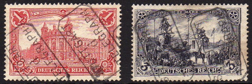 Telegraphic use of German stamps