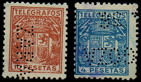 Spain with place and date perfin