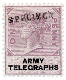Army Telegraph 1d specimen