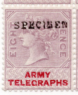 Army Telegraph 8d specimen