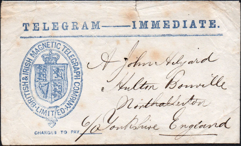 British & Irish Envelope - 1866