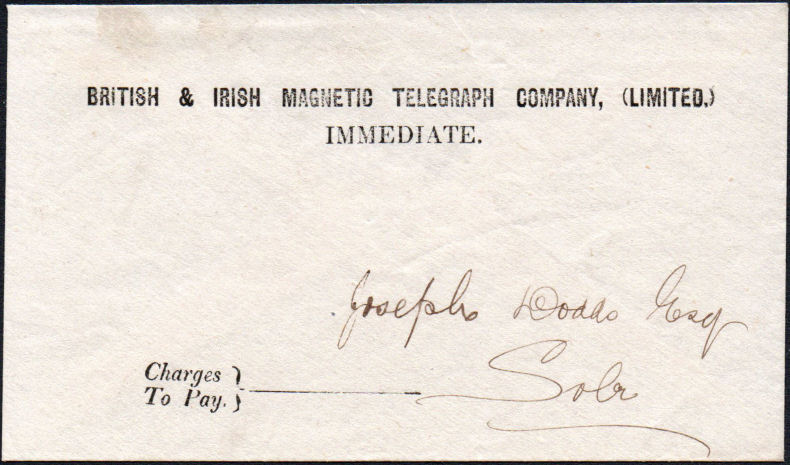 British & Irish Envelope - front