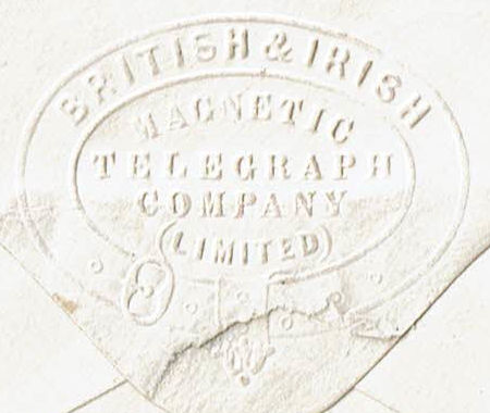 British & Irish 1860 envelope embossing