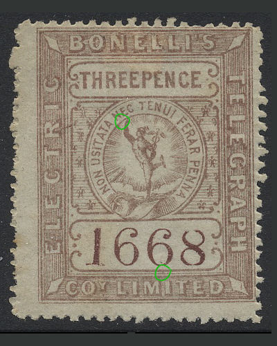 Bonilli's 3d Booklet stamp - 1668
