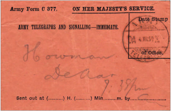 De Aar Military hand-stamp
