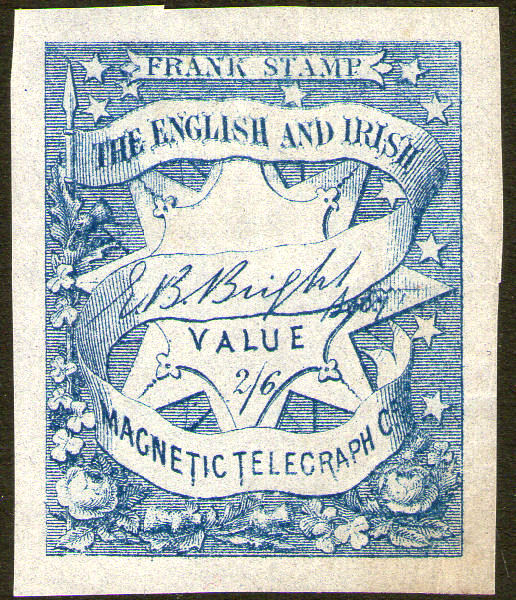 English & Irish Magnetic Telegraph Company 2s6d.