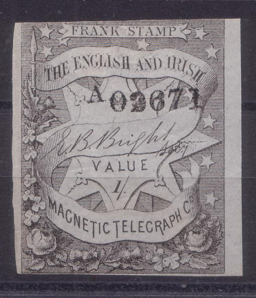 English & Irish Magnetic Telegraph Company best 1s.