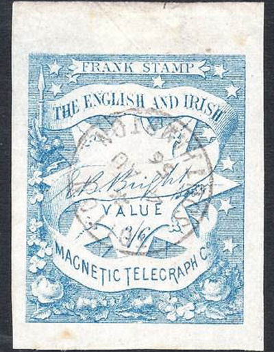 English & Irish Magnetic Telegraph Company used 2s6d.