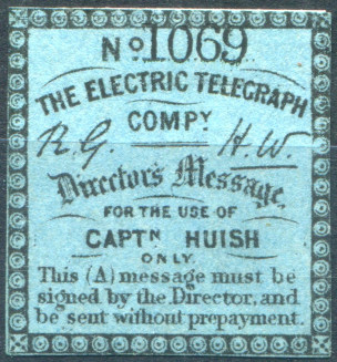 Electric Telegraph Company Directors' Message-1069.