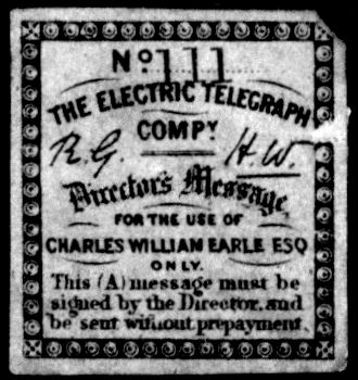 Electric Telegraph Company Directors' Message-H63 - 111.