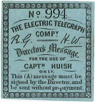 Electric Telegraph Company Directors' Message-994.