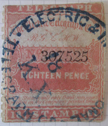 Electric Telegraph Company 18d with KX cancel.