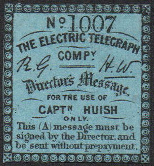 Electric Telegraph Company Directors' Message-1007.