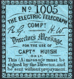 Electric Telegraph Company Directors' Message-1005.