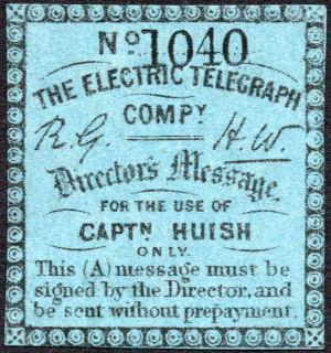Electric Telegraph Company Directors' Message-1040.