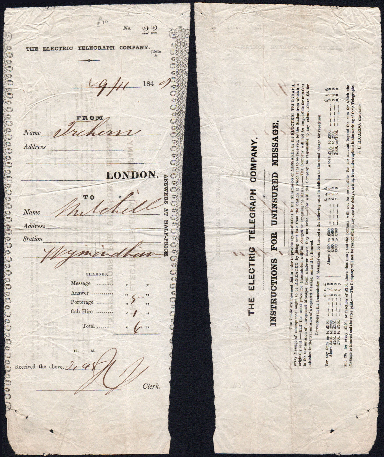 ET 1854 receipt - front.