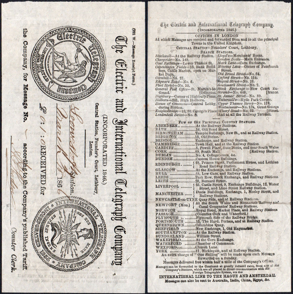 ET March 1866 receipt.