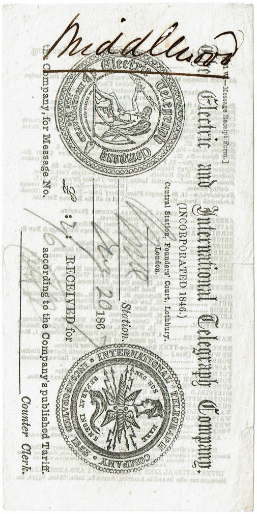 ET August 1867 receipt - front.