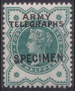 Wide Army Telegraph ½d