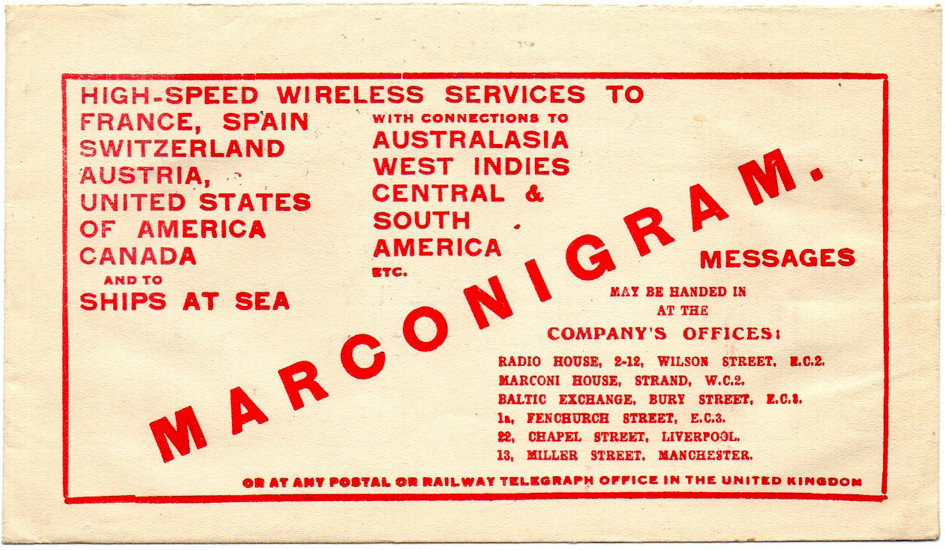 1926 Marconigram - a