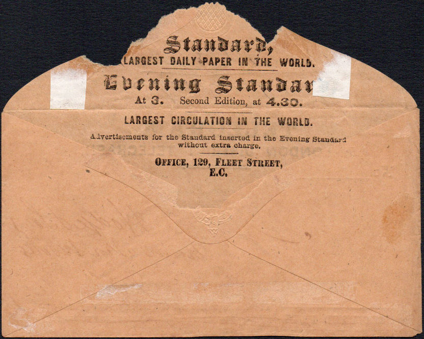 1866 Telegram Envelope - front