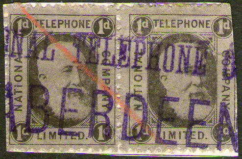 National Telephone Co. 1d pair.