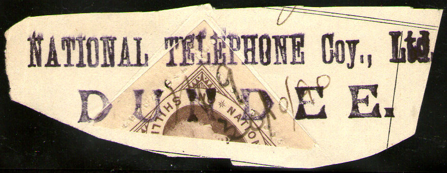 National Telephone Co. 1s bisected 30/10/90