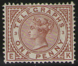 Post Office Telegraph 1d plate-3