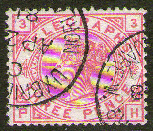 Post Office Telegraph 3d plate-3 on Crown
