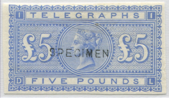 Post Office Telegraph £5. Colour Trials