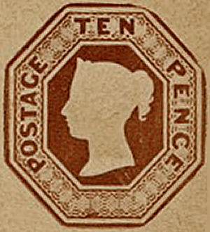 10d Brown Post Office Telegraph Stationery