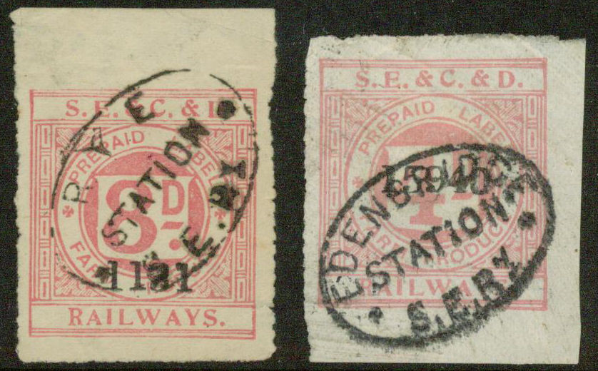 Railway on various produce labels.