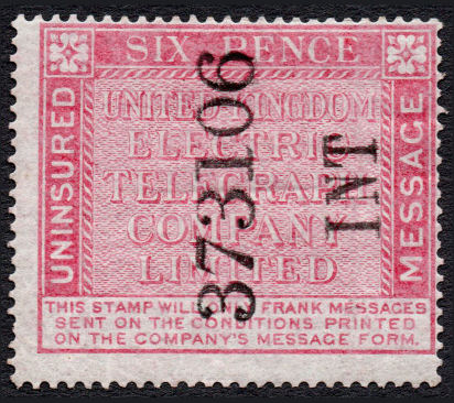 United Kingdom Electric Telegraph 6d RH12a