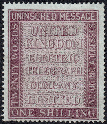 United Kingdom Electric Telegraph 1s blued